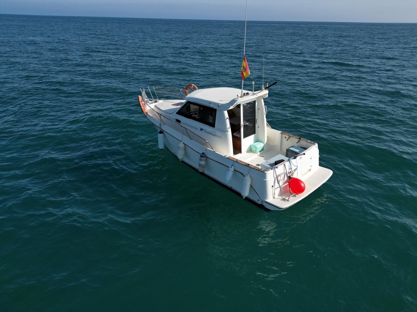 The Rodman anchored in open sea